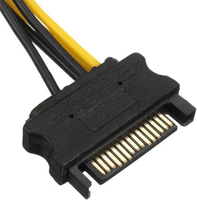 Alt view image 5 of 6 - Marsnaska SATA Power Cable 15 Pin To 6 Pin PCI EXPRESS PCI-E Sata Graphics Converter Adapter Video Card Power Cable cord