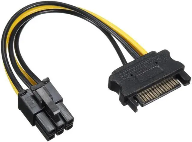Main image of Marsnaska SATA Power Cable 15 Pin To 6 Pin PCI EXPRESS PCI-E Sata Graphics Converter Adapter Video Card Power Cable cord