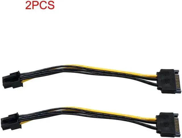 Alt view image 5 of 6 - 2pcs SATA Power Cable 15 Pin To 6 Pin PCI EXPRESS PCI-E Sata Graphics Converter Adapter Video Card Power Cable Cord
