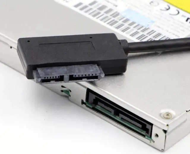 Alt view image 4 of 6 - USB 2.0 to Mini Sata II SATA2.0 7+6 13Pin Adapter Converter Cable for Computer PC Laptop CD DVD ROM Drive Slimline SATA Cables