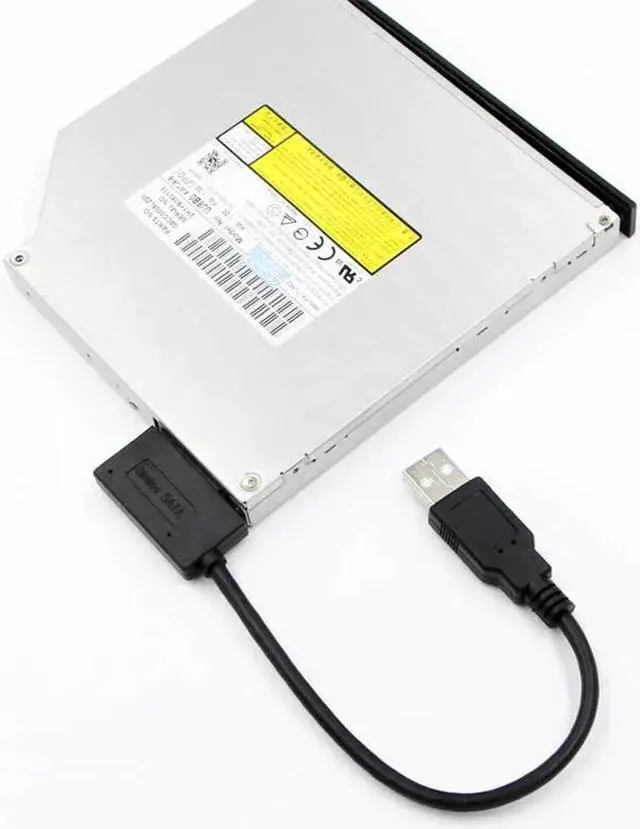 Alt view image 5 of 6 - USB 2.0 to Mini Sata II SATA2.0 7+6 13Pin Adapter Converter Cable for Computer PC Laptop CD DVD ROM Drive Slimline SATA Cables