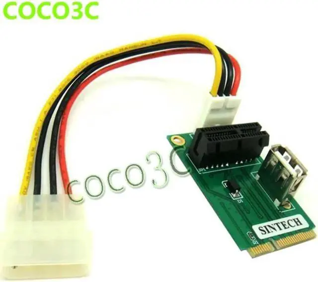 Alt view image 3 of 3 - Mini PCIe To PCI-e slots adapter PCI express 1x Riser card test tool for Sound Card Network card graphics card