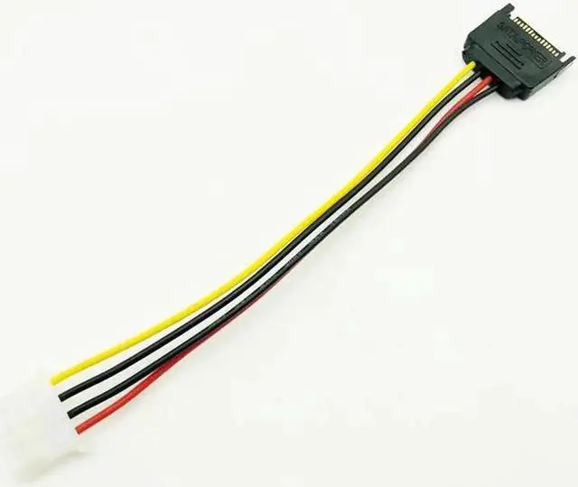 Alt view image 2 of 6 - 5PCS 20cm SATA 15Pin to 4Pin Power Cable Serial ATA 15pin Male to Molex IDE 4pin Female Power Supply Cable for BTC Miner Mining