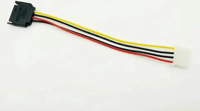 Alt view image 5 of 6 - 5PCS 20cm SATA 15Pin to 4Pin Power Cable Serial ATA 15pin Male to Molex IDE 4pin Female Power Supply Cable for BTC Miner Mining