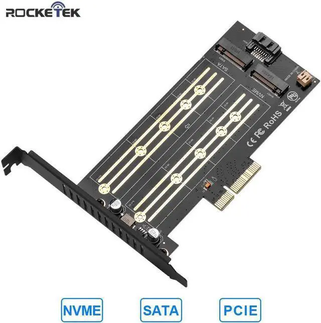 Main image of PCIE to M2 Hard Disk Adapter Expansion Cards PCI E X4 3.0 M.2 SSD SATA/NVME Protocol NGFF M key/B key/B&M key Computer