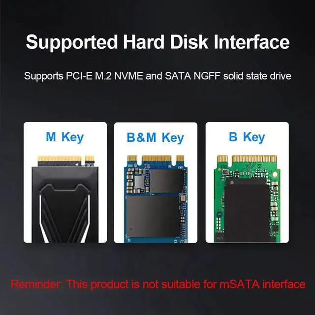 Alt view image 4 of 6 - PCIE to M2 Hard Disk Adapter Expansion Cards PCI E X4 3.0 M.2 SSD SATA/NVME Protocol NGFF M key/B key/B&M key Computer