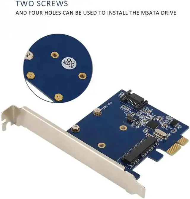 Alt view image 2 of 6 - High Speed Desktop Computer PCI-E to mSATA SATA 3.0 6Gb/s III Controller Card Adapters