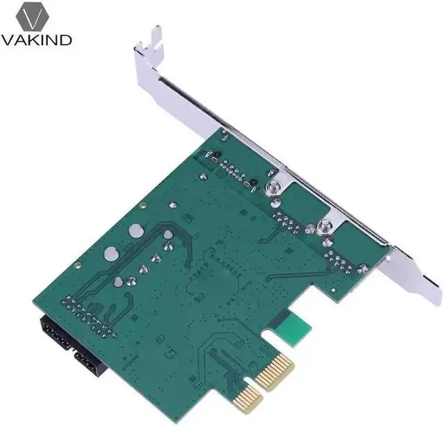 Alt view image 5 of 6 - Desktop Computer PCI-E PCI Express 2P USB 3.0+ 19Pin USB 3.0+ External Power eSATA UPD720201 Chip Extension Card Hard Drive