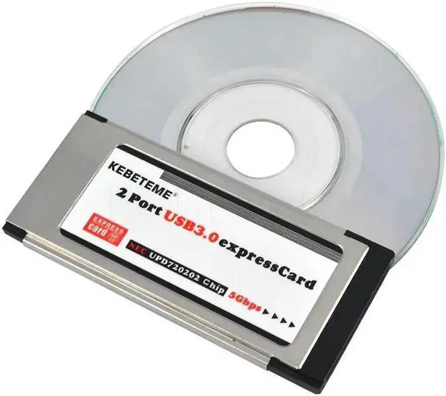 Alt view image 5 of 6 - Express Card Expresscard 34mm to USB 3.0 2 Port Adapter PCI Express Card for laptop notebook