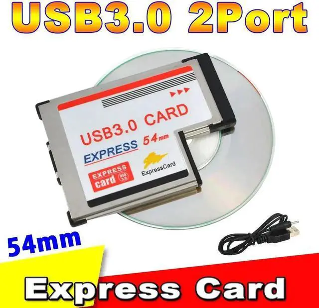 Alt view image 2 of 6 - USB 3.0 2 Port PCI Express Card Expresscard to Adapter 34 mm Express Card Converter For Laptop Notebook