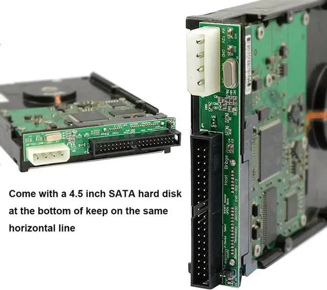 Alt view image 2 of 6 - 2Pcs 7+15Pin 2.5 Sata Female To 3.5 Inch Ide Sata To Ide Adapter Converter Male 40 Pin Port For Ata 133 100 Hdd Cd Dvd Serial -