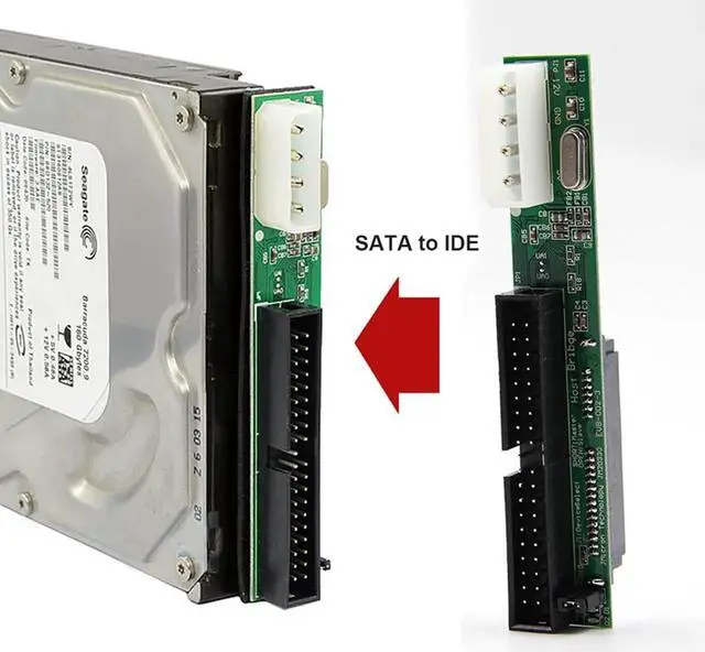 Alt view image 6 of 6 - 2Pcs 7+15Pin 2.5 Sata Female To 3.5 Inch Ide Sata To Ide Adapter Converter Male 40 Pin Port For Ata 133 100 Hdd Cd Dvd Serial -