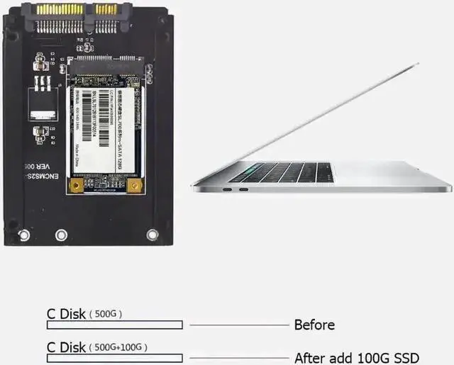 Alt view image 4 of 6 - Aomoproing Min SATA PCI-E to SATA3.0 Adapter Card 6Gbps SSD Solid State Disk Expansion Controller Converter Card