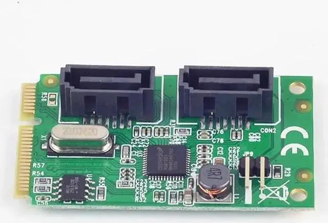 Alt view image 3 of 3 - Aomoproing 2 Ports SATA 6G mini PCI Express Controller Card Mini PCI-Express SATA 3.0 Controller Card (2x SATA 6G, chipset for ASMedia)