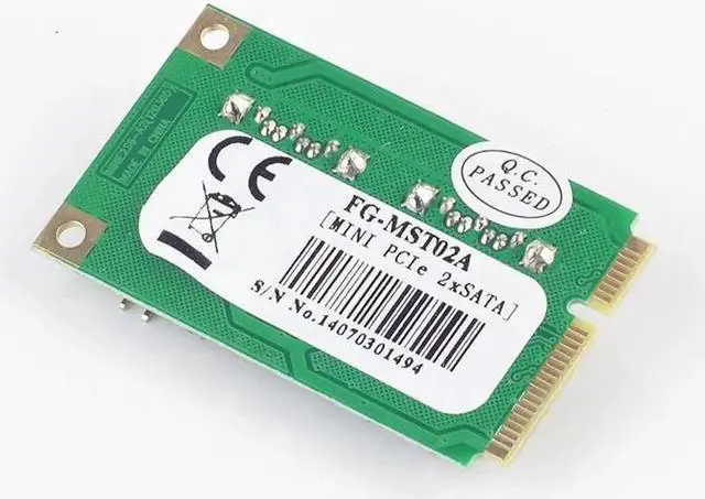 Alt view image 2 of 3 - Aomoproing 2 Ports SATA 6G mini PCI Express Controller Card Mini PCI-Express SATA 3.0 Controller Card (2x SATA 6G, chipset for ASMedia)