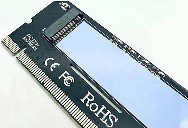 Alt view image 2 of 6 - M.2 NVME PCIE to M2 Adapter LED NVME SSD M2 PCIE x16 Expansion Card Computer Adapter Interface M.2 NVMe SSD NGFF To PCIE 3.0 X16