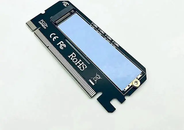 Alt view image 6 of 6 - M.2 NVME PCIE to M2 Adapter LED NVME SSD M2 PCIE x16 Expansion Card Computer Adapter Interface M.2 NVMe SSD NGFF To PCIE 3.0 X16
