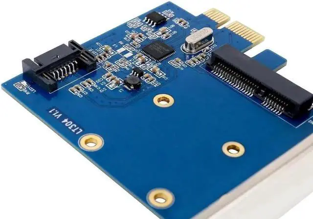 Alt view image 3 of 6 - PCI-E Express PCIe to mSATA SSD SATA 3.0 III Combo Extender Adapter Card 6.0 Gbps