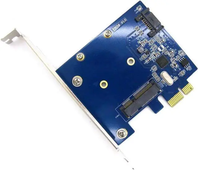 Alt view image 4 of 6 - PCI-E Express PCIe to mSATA SSD SATA 3.0 III Combo Extender Adapter Card 6.0 Gbps