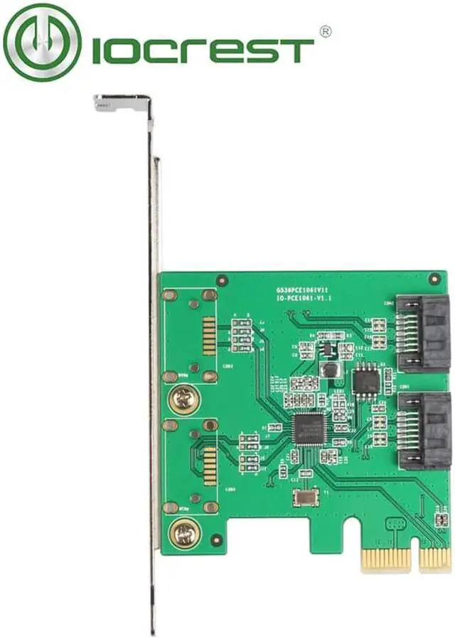 Alt view image 2 of 4 - Aomoproing 2 Port SATA III PCI-e 2.0 x1 RAID Card with Low Profile Bracket