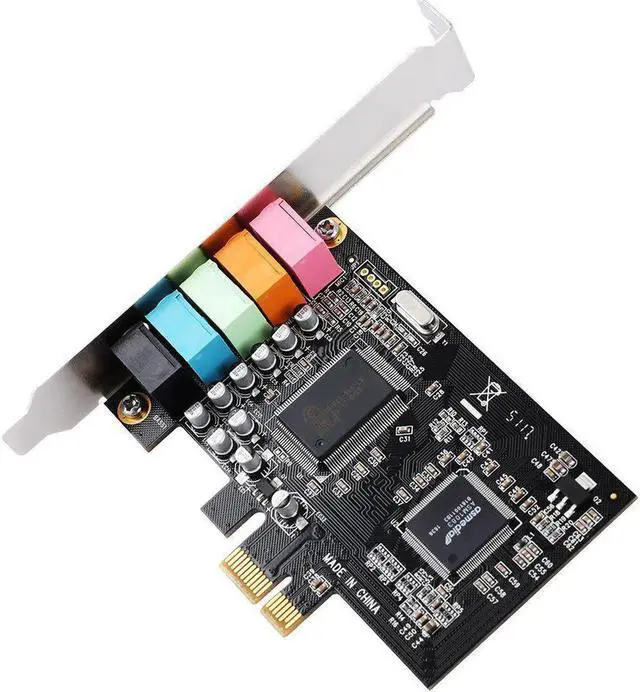 Alt view image 4 of 4 - Internal 5.1 3D Stereo PCI-e X1 Audio Card 32/64 Bit Sound Card PCI Express Adapter for PC Windows 10 with Full Profile Bracket