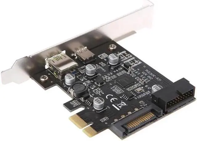 Alt view image 2 of 6 - Expansion Card PCI-E Express To USB 3.1 Type-C USB-C Plug Power Charger Expansion Card Adapter