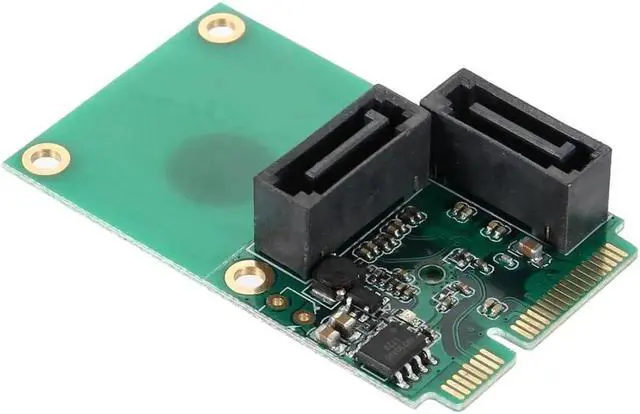 Alt view image 3 of 6 - Aomoproing SATA 6Gbps 2 Ports Mini PCI Express Controller Expansion Card PCI-E to SATA3.0 + 2xSATA3 With Cable