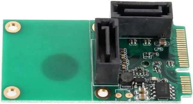 Alt view image 4 of 6 - Aomoproing SATA 6Gbps 2 Ports Mini PCI Express Controller Expansion Card PCI-E to SATA3.0 + 2xSATA3 With Cable