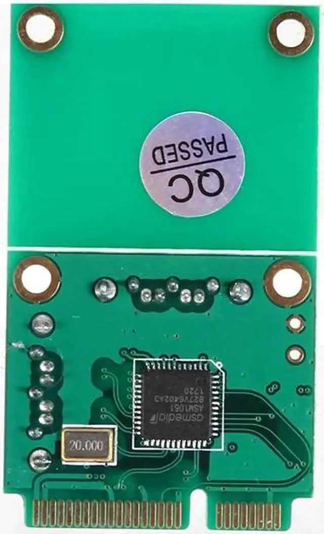 Alt view image 2 of 6 - Aomoproing SATA 6Gbps 2 Ports Mini PCI Express Controller Expansion Card PCI-E to SATA3.0 + 2xSATA3 With Cable