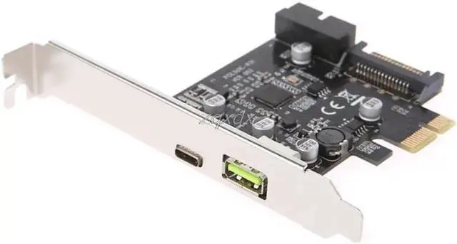 Alt view image 2 of 6 - PCI-E Express To USB 3.1 Type-C USB-C Plug Power Charger Expansion Card Adapter