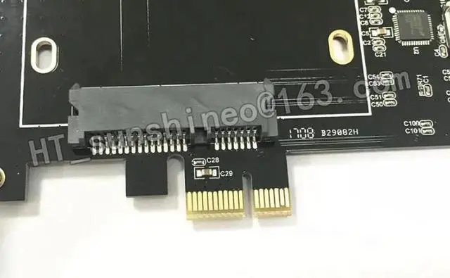 Alt view image 5 of 6 - 1PCS/LOT DB-23561 Dual SATA III to PCI-E X1 Expansion adapter card for Wins XP/ 7 / 8 / 10