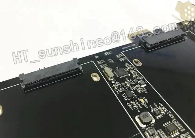 Alt view image 3 of 6 - 1PCS/LOT DB-23561 Dual SATA III to PCI-E X1 Expansion adapter card for Wins XP/ 7 / 8 / 10