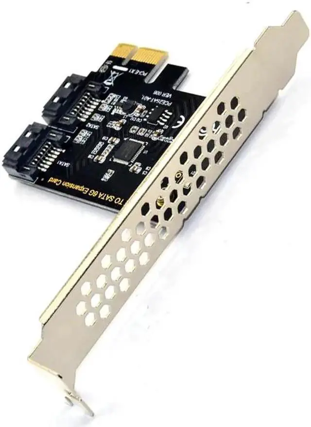 Alt view image 3 of 6 - Aomoproing PCI Express SATA 3 Controller Card 2 Port PCIe SATA III 6GB/s Internal Adapter Converter for Desktop PC Supports SSD and HDD