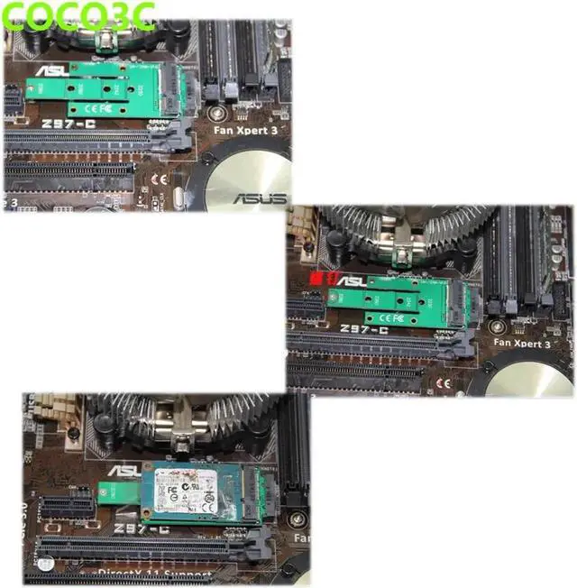 Alt view image 4 of 5 - NGFF to mSATA slot adapter M.2 B + M Key to mini PCIe SATA SSD interface converter Card