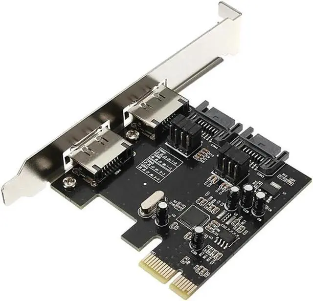 Alt view image 3 of 6 - Aomoproing PCIE eSATA SATA III Expansion Card PCI-E To SATA3 SATA3.0 6Gb/s Three Generations PCI-E Express Adapter