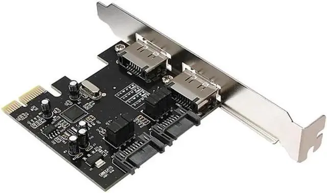 Alt view image 5 of 6 - Aomoproing PCIE eSATA SATA III Expansion Card PCI-E To SATA3 SATA3.0 6Gb/s Three Generations PCI-E Express Adapter