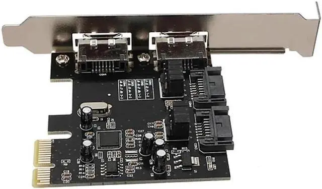 Alt view image 4 of 6 - Aomoproing PCIE eSATA SATA III Expansion Card PCI-E To SATA3 SATA3.0 6Gb/s Three Generations PCI-E Express Adapter