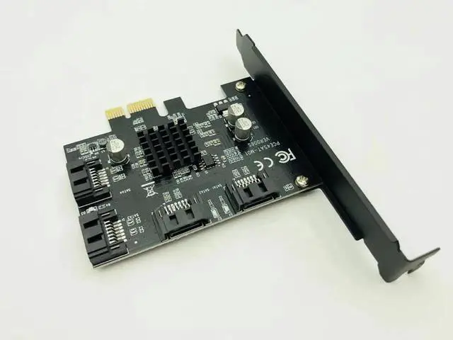 Alt view image 2 of 6 - Aomoproing PCI-e to 4 Ports SATA 3.0 Expansion Controller Card 6G SATA3.0 PCI Express Adapter Marvell 88SE9215 Chip for Computer PC HDD SSD