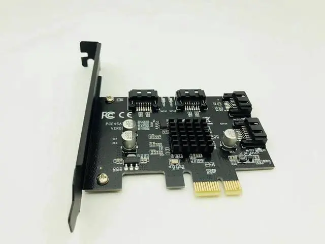Alt view image 6 of 6 - Aomoproing PCI-e to 4 Ports SATA 3.0 Expansion Controller Card 6G SATA3.0 PCI Express Adapter Marvell 88SE9215 Chip for Computer PC HDD SSD