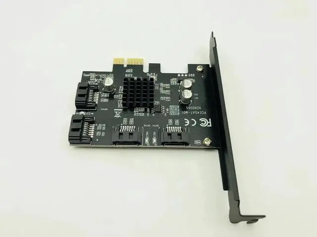 Alt view image 3 of 6 - Aomoproing PCI-e to 4 Ports SATA 3.0 Expansion Controller Card 6G SATA3.0 PCI Express Adapter Marvell 88SE9215 Chip for Computer PC HDD SSD