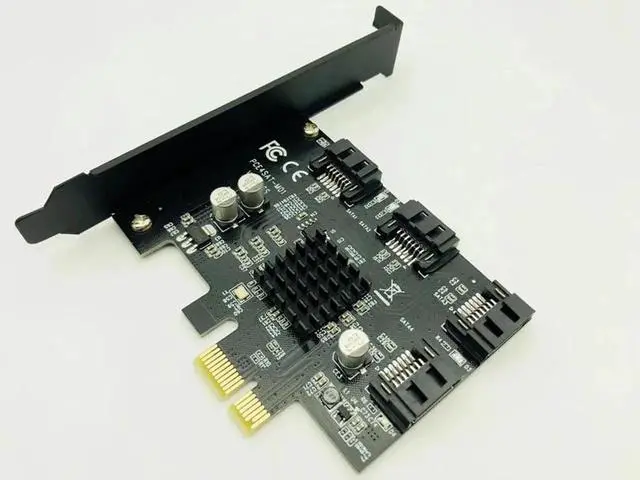 Main image of Aomoproing PCI-e to 4 Ports SATA 3.0 Expansion Controller Card 6G SATA3.0 PCI Express Adapter Marvell 88SE9215 Chip for Computer PC HDD SSD