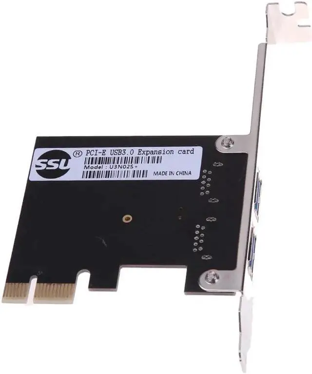 Alt view image 2 of 6 - 2 Port USB 3.0 5Gb/s PCI-Express X1 PCI-E x1/x4/x8/x16 Host Controller Card Adapter with CD Driver for Computer