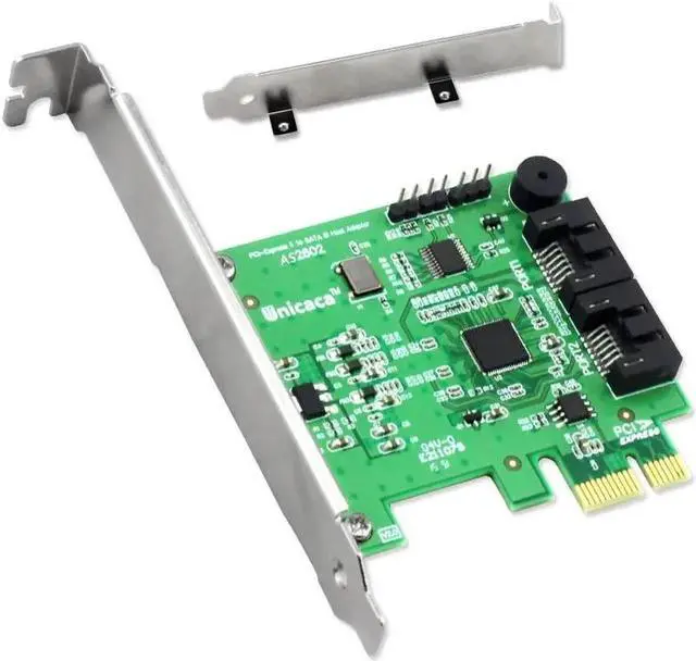 Alt view image 5 of 6 - Aomoproing 2 Port SATA3.0 PCI-e Controller Card PCI Express to Internal SATA 6Gb Multiplier