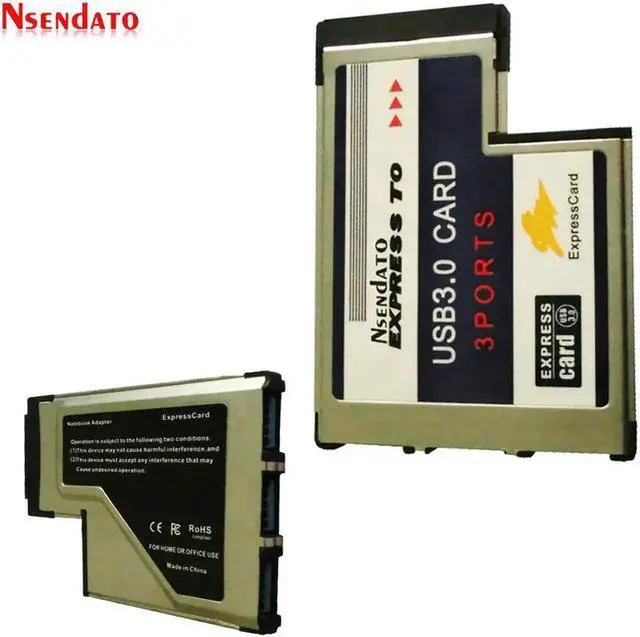 Alt view image 4 of 6 - PCI-E Express Card expresscard 34mm 54mm Hidden USB 3.0 Adapter 5Gbps USB3.0 3 Port Express Card 54 PCMCIA HUB Converter for PC