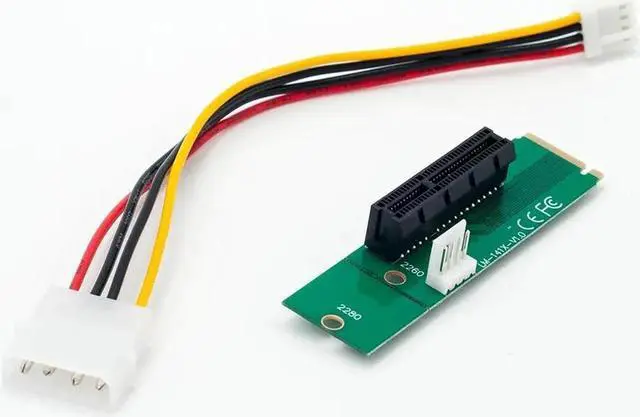 Alt view image 4 of 6 - NGFF M2 M.2 to PCI E 4x 1x Slot Riser Card Adapter Male To Female PCIE Multiplier For BTC Miner Mining Machine