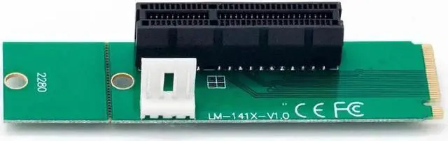 Alt view image 5 of 6 - NGFF M2 M.2 to PCI E 4x 1x Slot Riser Card Adapter Male To Female PCIE Multiplier For BTC Miner Mining Machine