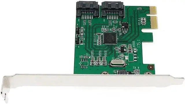 Alt view image 4 of 4 - Aomoproing SATA III Port RAID PCI-e X1 Card 2-port SATA III PCI Express Card Marvell 88SE9128 Chipset
