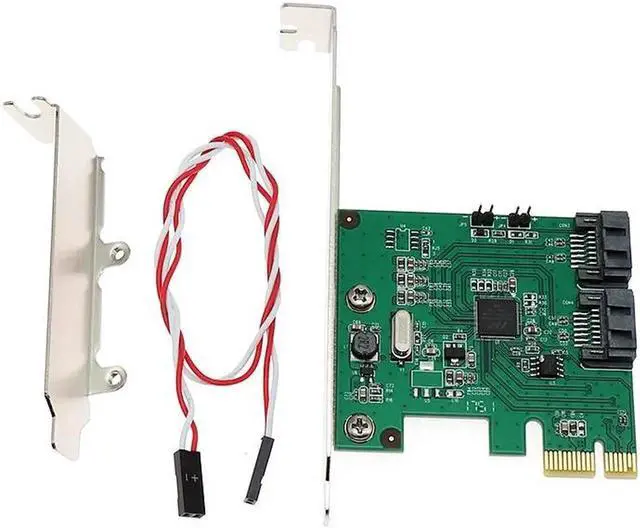 Alt view image 2 of 4 - Aomoproing SATA III Port RAID PCI-e X1 Card 2-port SATA III PCI Express Card Marvell 88SE9128 Chipset