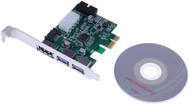 Alt view image 3 of 5 - Desktop Computer PCI-E PCI Express USB 3.0+ 19Pin USB 3.0+ External Power eSATA Extension Card Hard Drive adapter