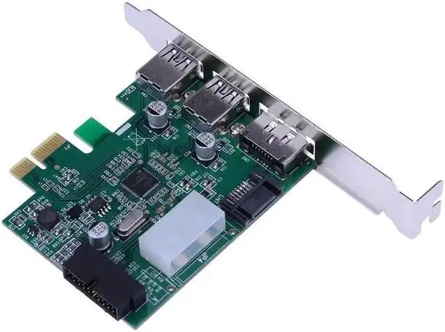 Main image of Desktop Computer PCI-E PCI Express USB 3.0+ 19Pin USB 3.0+ External Power eSATA Extension Card Hard Drive adapter